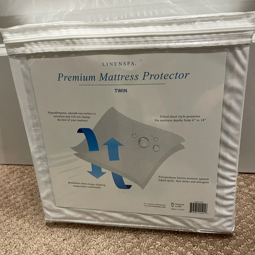 Linenspa White Premium Mattress Protector - Twin